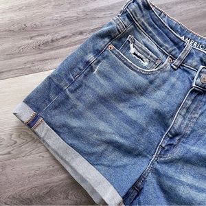 American Eagle Dark Wash Stretch Mom Short
